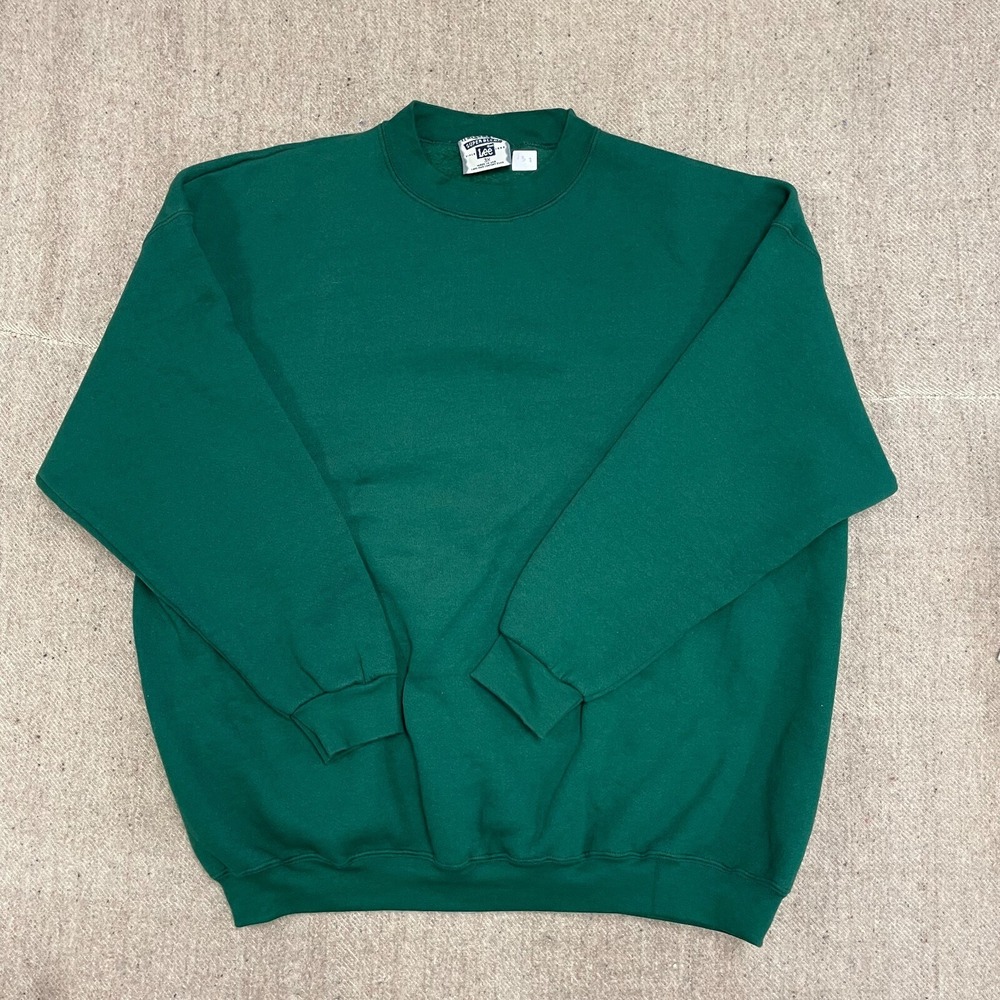 Vintage Blank Pullover Sweatshirt Men 3XL Green 1990s Lee